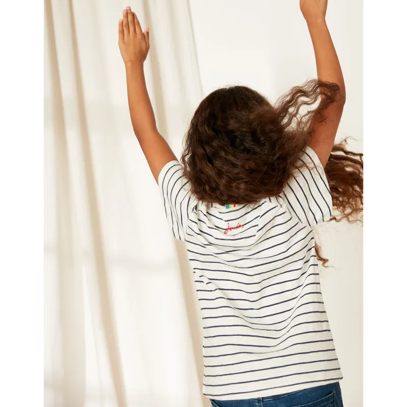 Joules Berry Short Sleeve T-Shirt - Navy Stripe Hedgehog -3